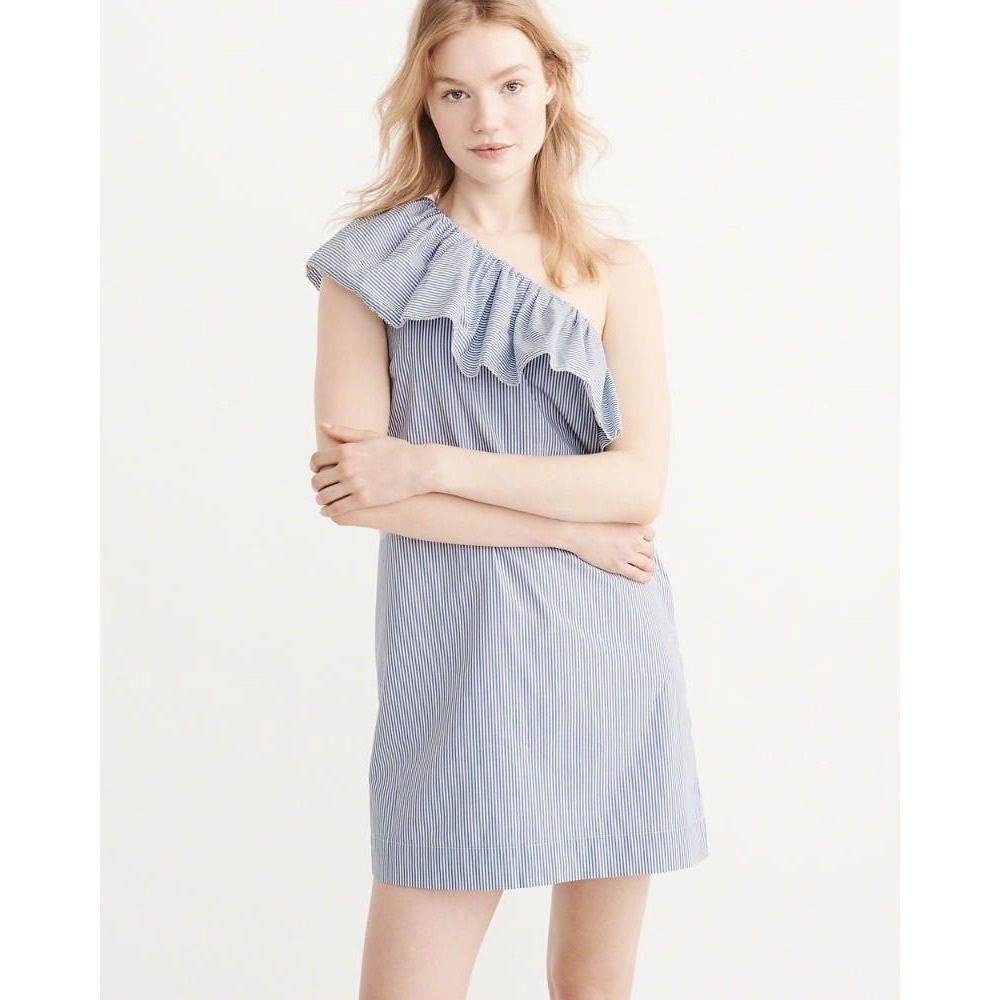 Abercrombie and Fitch | One Shoulder Ruffle Dress